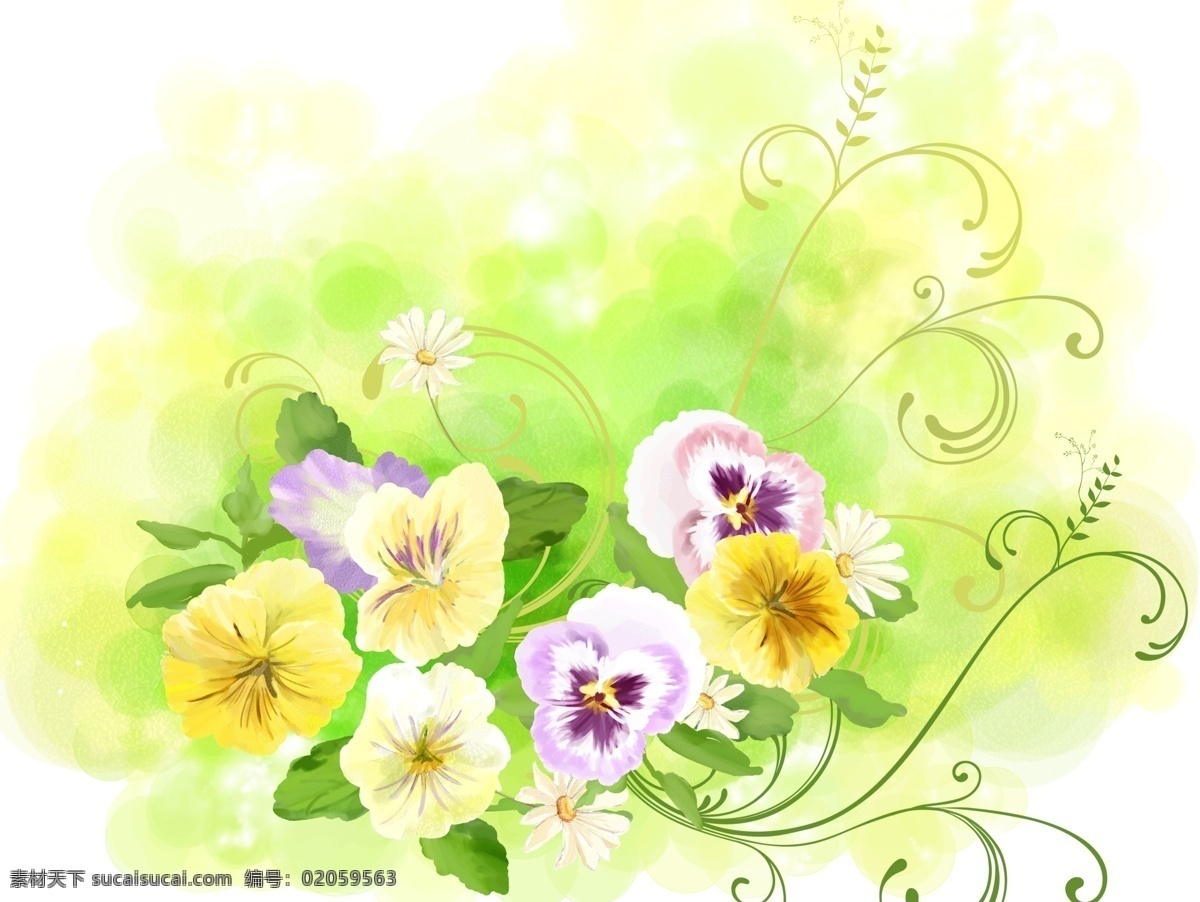 花纹 花 线条 白色