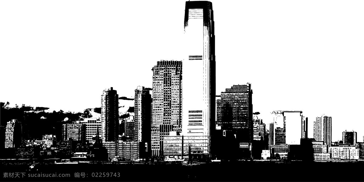 楼房 剪影 黑白 楼房剪影 矢量 城市 矢量图