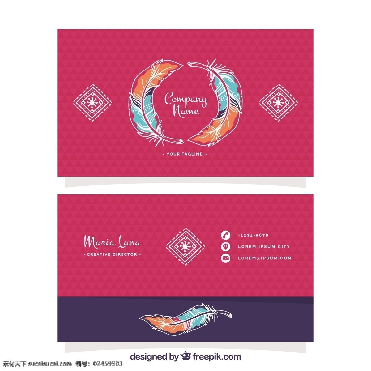 彩色羽毛名片 商标 名片 商务 抽象 卡片 手 模板 几何 办公室 手绘 形状 装饰品 颜色 展示 羽毛 文具 公司 装饰 印度