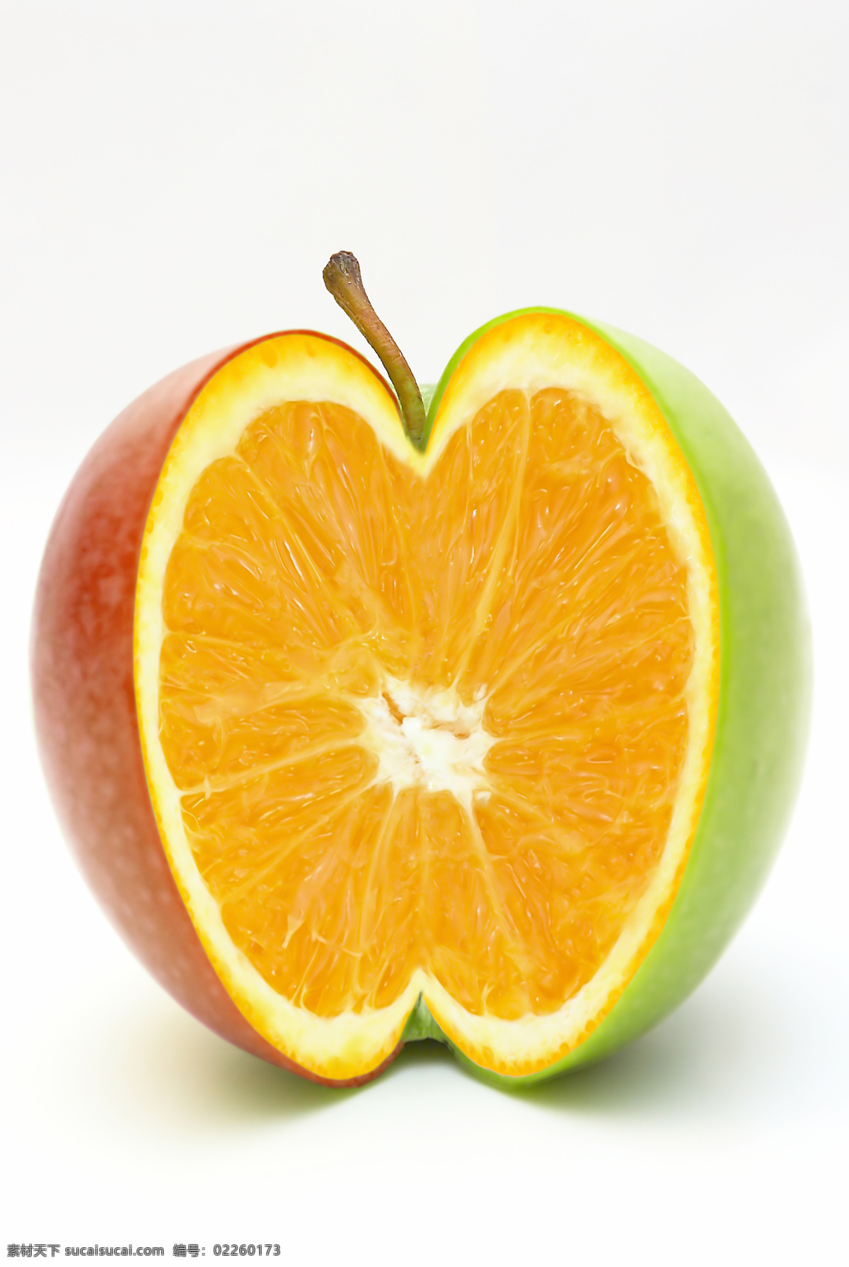 鲜橙 苹果 切开的苹果 鲜橙肉 高清水果素材 生物世界