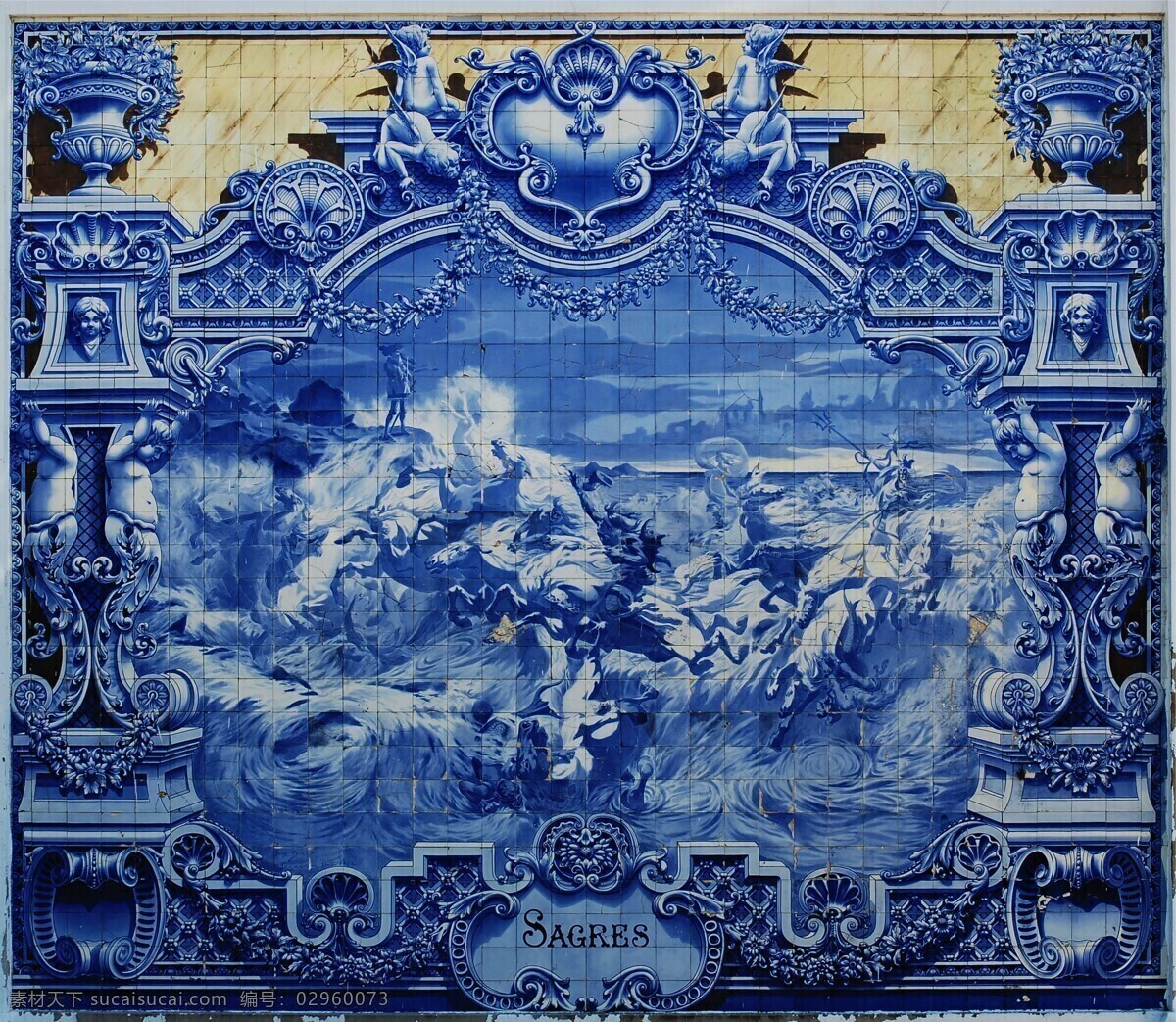 葡萄牙 瓷砖 画 传统文化 雕刻 雕像 风景 花纹 人物 文化艺术 葡萄牙瓷砖画 艺术品 瓷砖画 马匹 装饰素材 室内装饰用图
