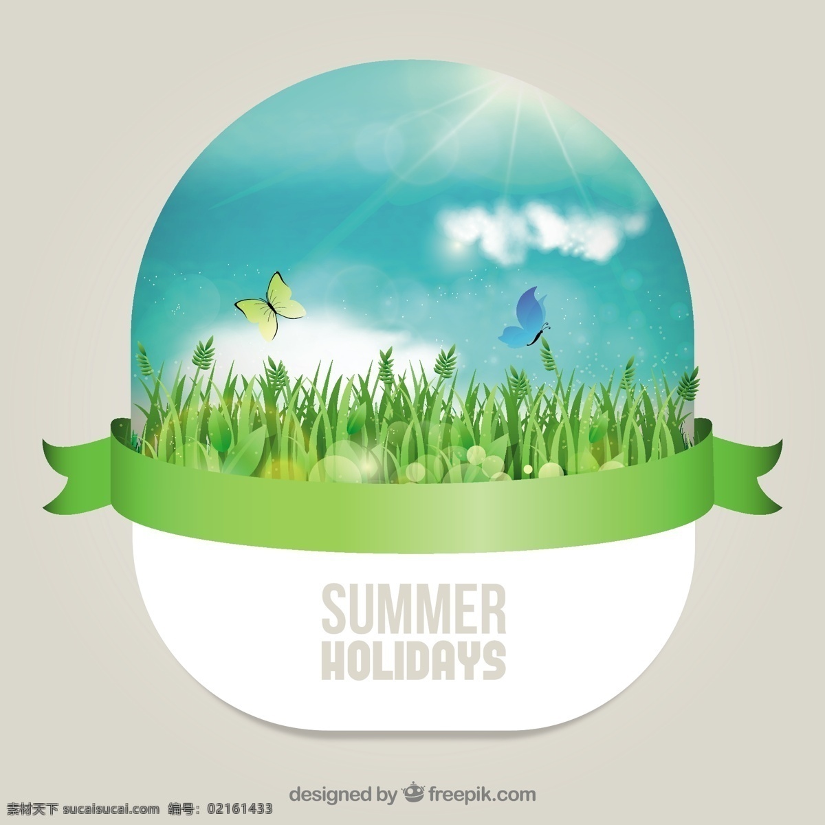 草地 上 阳光 灿烂 夏天 背景 插画 自然 天空 web 蓝色的背景 蓝色的 绿色的草地 图形 新 平面设计 创意元素 ui 白色