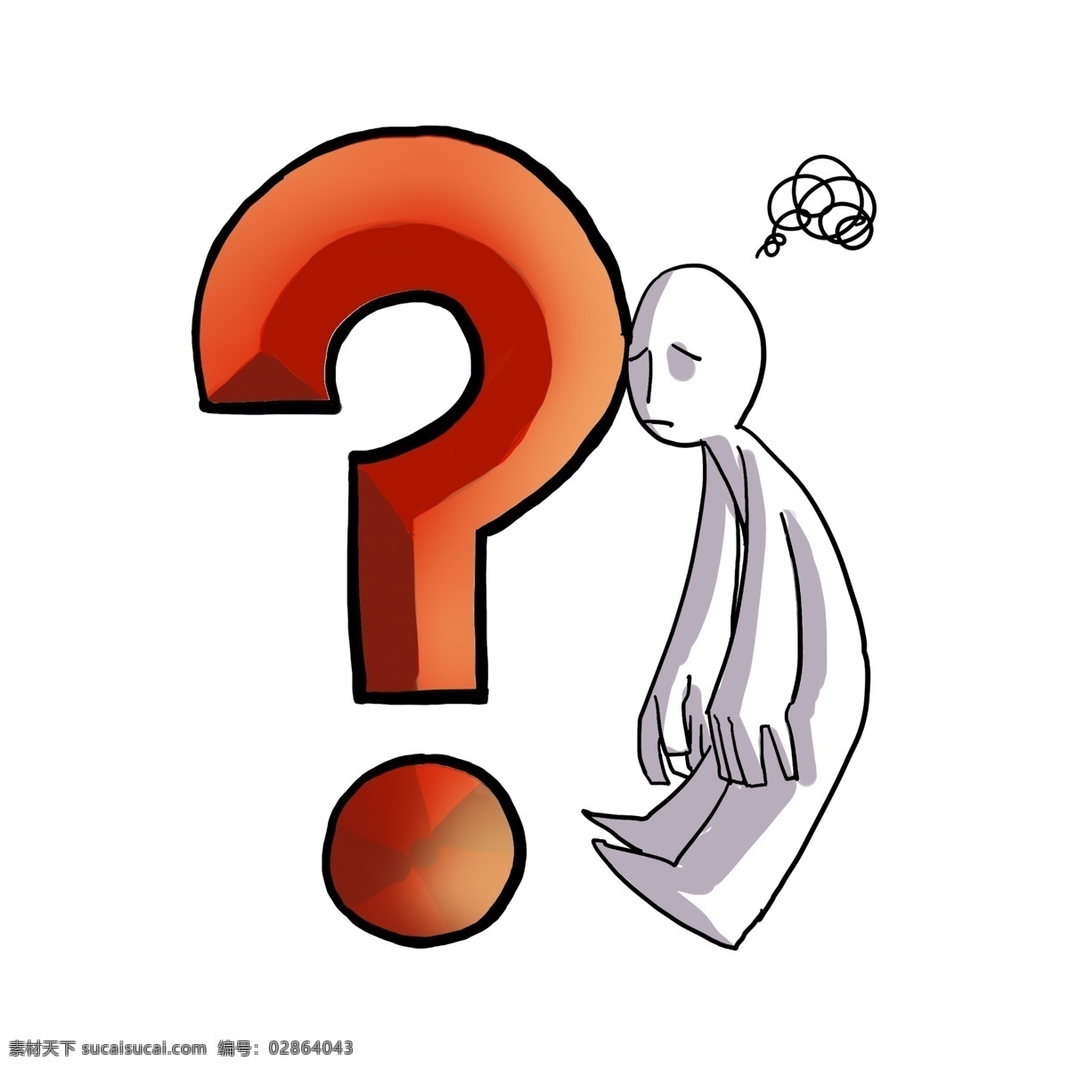 可爱 卡通 问号 卡通人物 可爱男孩 男孩问号脸 卡通手绘 问号装饰 问号图案 红色问号 白色小人