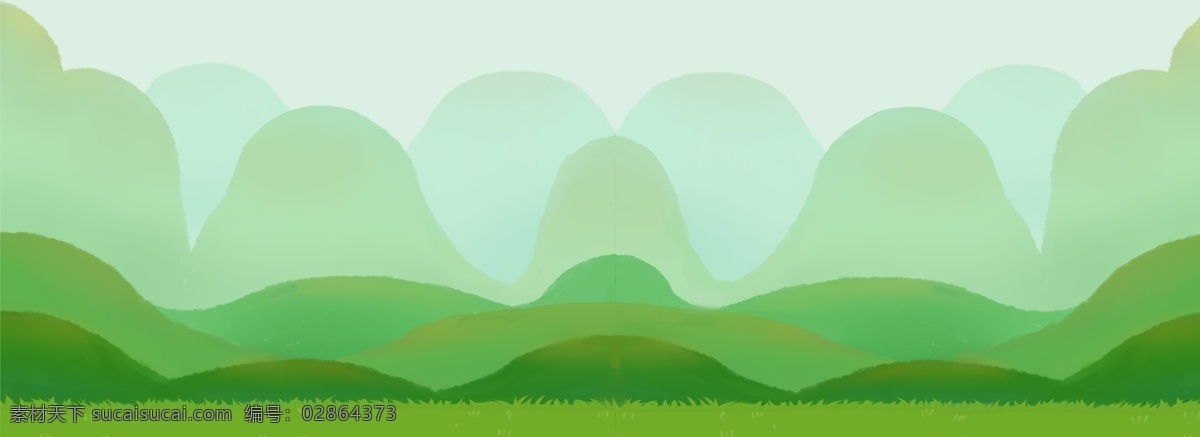 绿色 高山 风景 插画 山景 绿色高山 卡通高山 山景插画 中国风山景 高高的高山 大山 美丽的大山 幸福