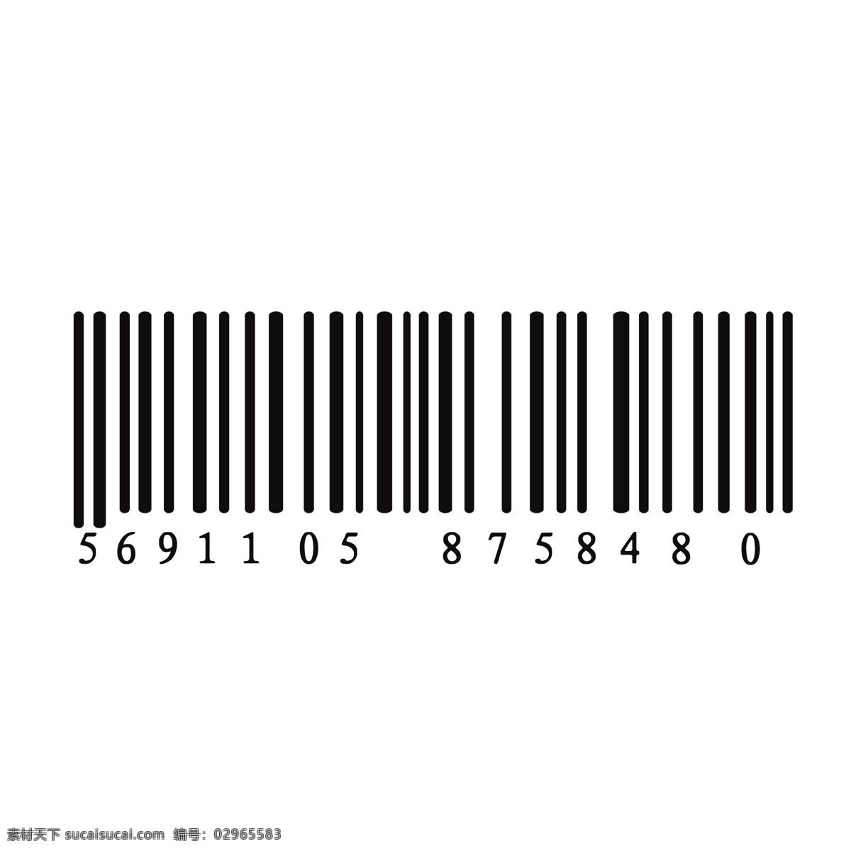条形码矢量图 数字 黑白 高清