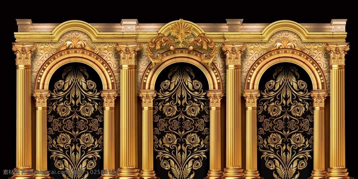 金色 拱门 高清 输出 金色婚礼 拱门设计 高端婚礼 欧式婚礼 分层psd 可输出 分层