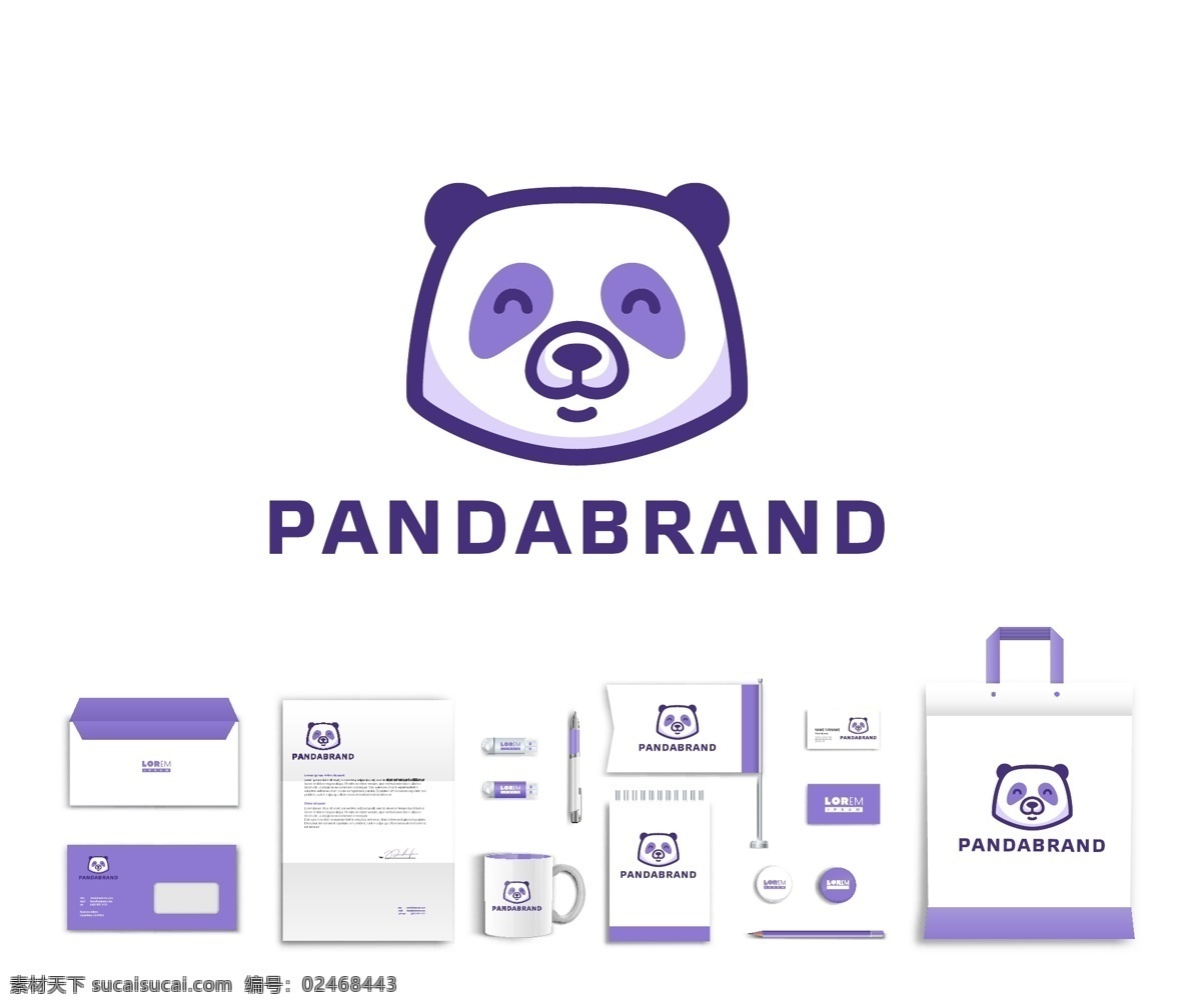 熊猫 标志 logo 熊猫logo
