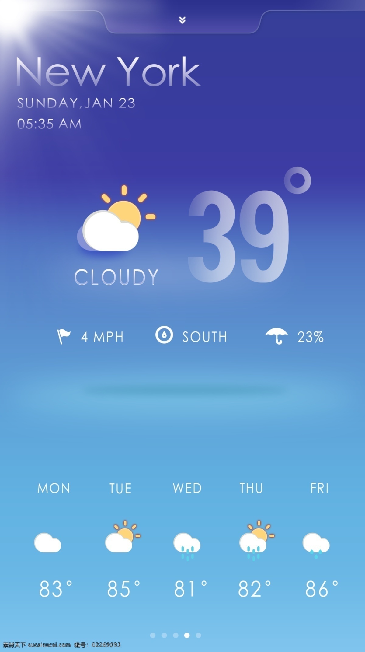 天气预报 软件 app 天气 界面 时尚 色彩 移动界面设计 手机界面