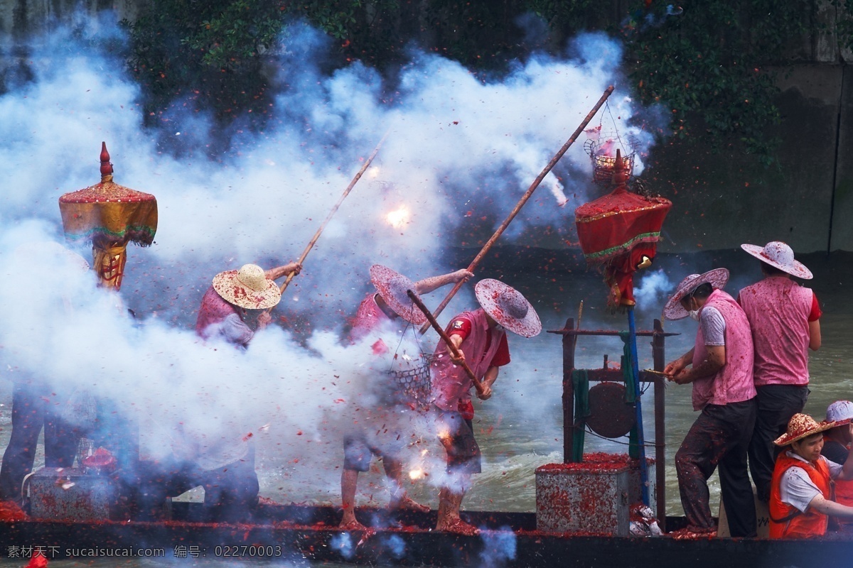 端午赛龙舟 长洲龙舟赛 端午 广州风俗 放鞭炮 划龙船 传统龙舟 传统文化 文化艺术