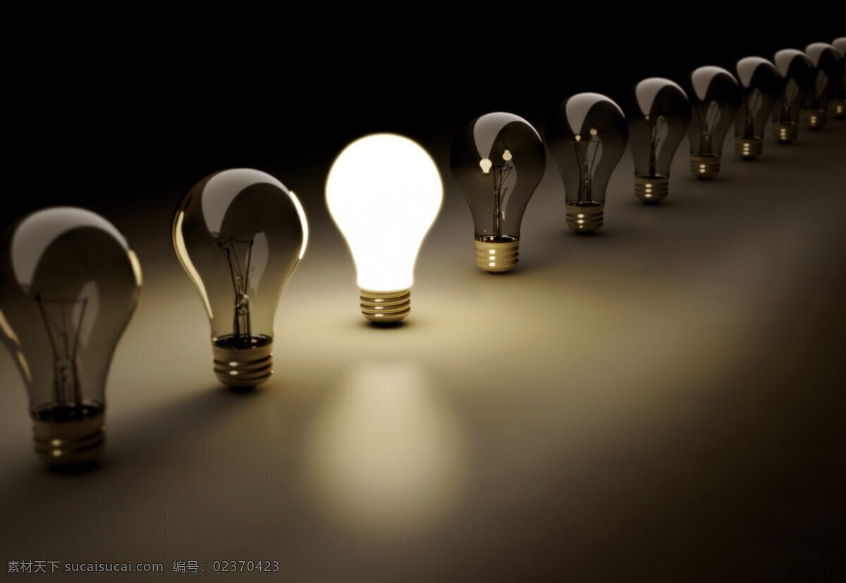 一排灯泡 能源概念 电灯泡 灯泡 绿色能源 环保能源 生态能源 洁净能源 可再生资源 能源环保 低碳 节能 螺纹 生活用品 生活百科 黑色