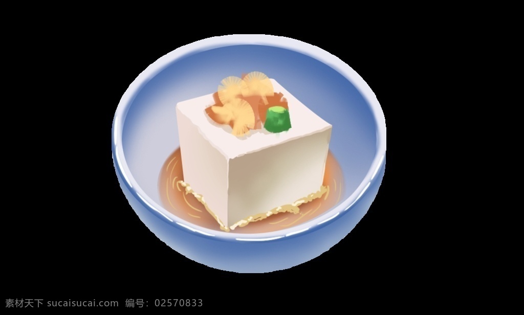 豆腐图片 冷豆腐 豆腐 插画 手绘 食物 日料 画册设计