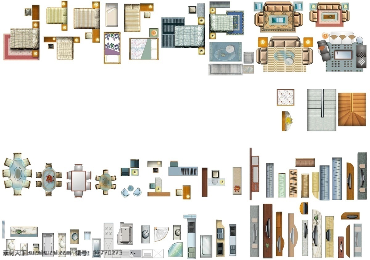 家具 分层 源文件 建筑 建筑设计 彩图 家具素材 家具平面图
