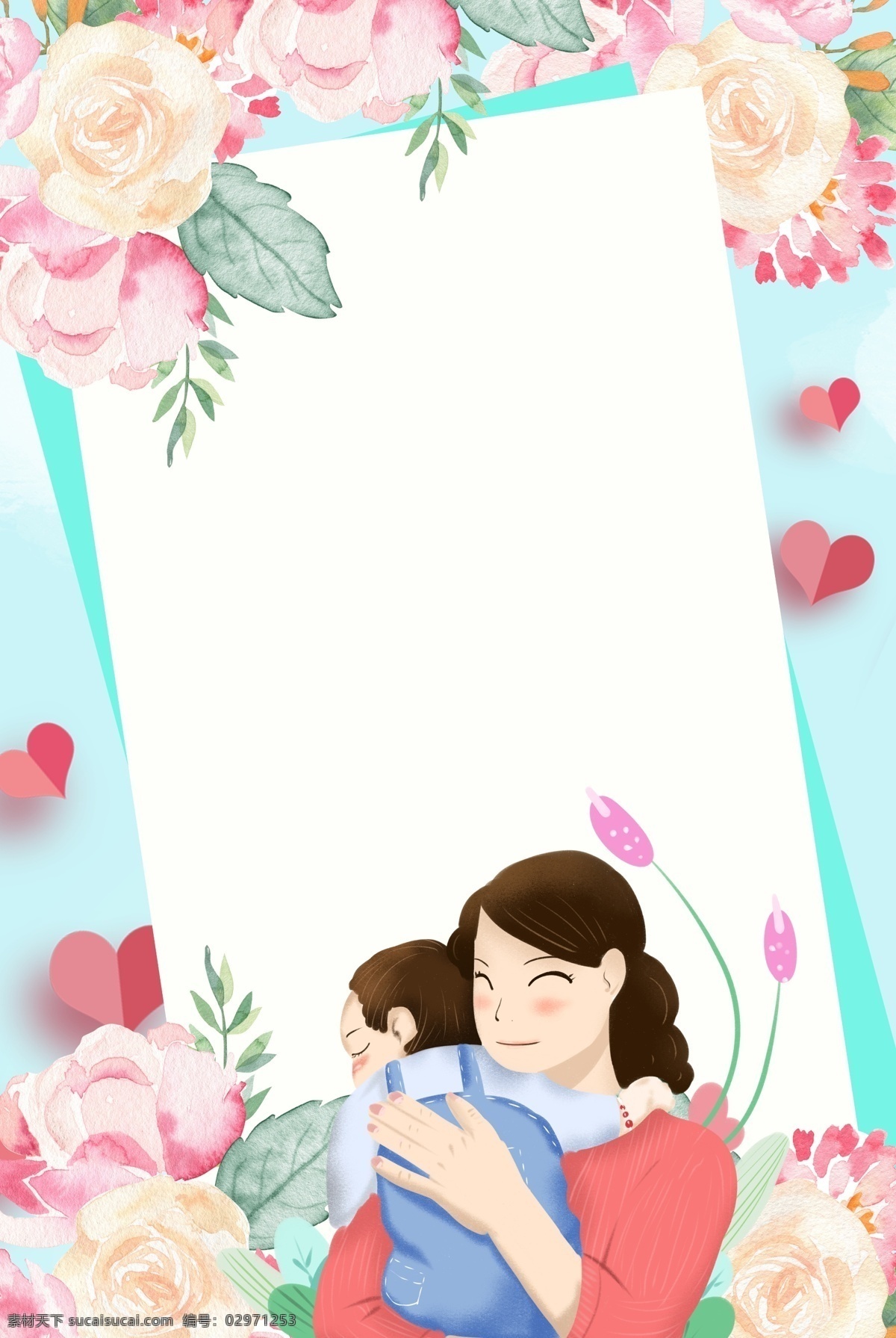 简约 小 清新 母亲节 花卉 促销 蓝色 背景 妈妈的爱 感恩 感恩母情节 礼盒 丝带 康乃馨 蓝色背景 小清新 母亲节促销