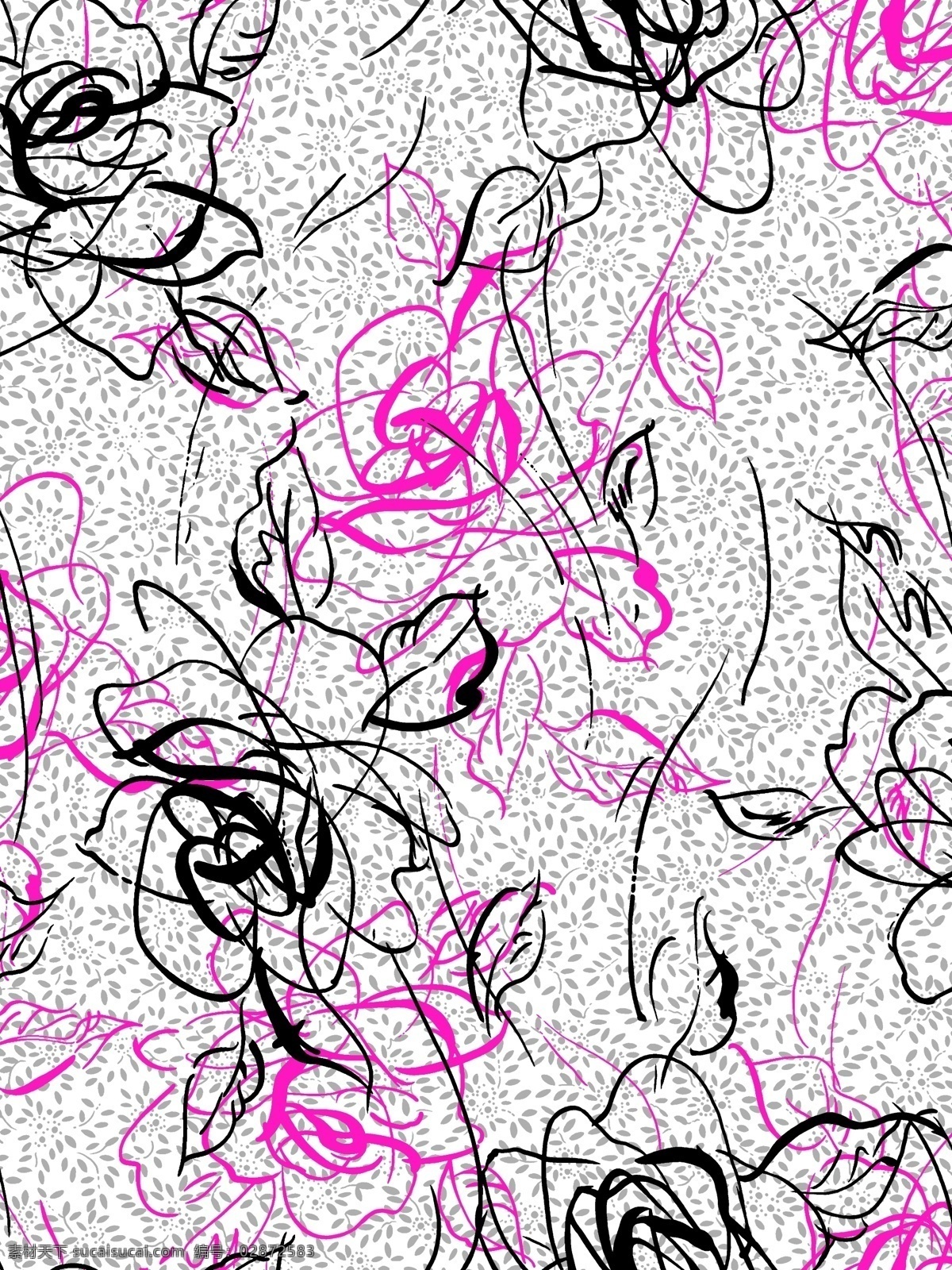 牡丹花底纹 花纹 底纹 背景 分层 源文件库