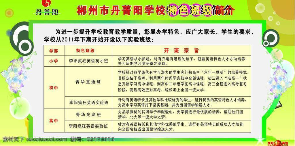 丹 菁 阳 特色 班 简介 公布栏 宣传栏 展板 丹菁阳 矢量