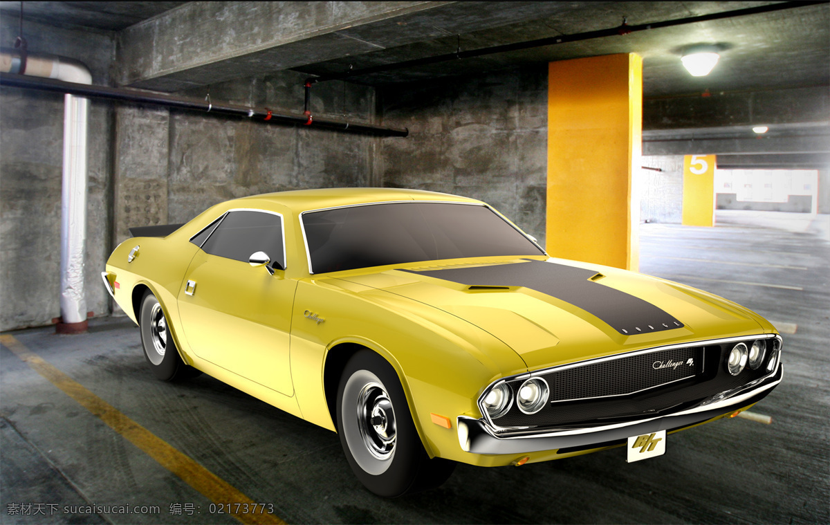道奇 挑战者 1970 肌肉 汽车 犀牛 3d模型素材 其他3d模型