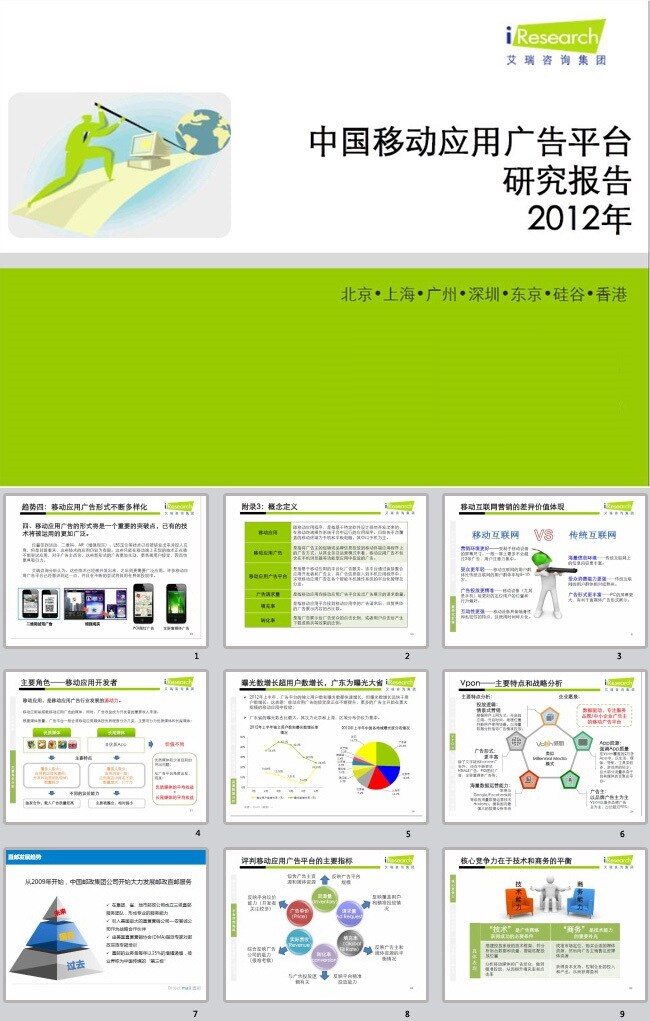 广告 研究报告 pp 模板 报告 绿色 研究