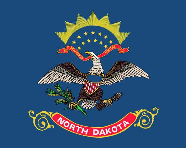 美国 北达科他州 旗 剪贴 画 青色 天蓝色