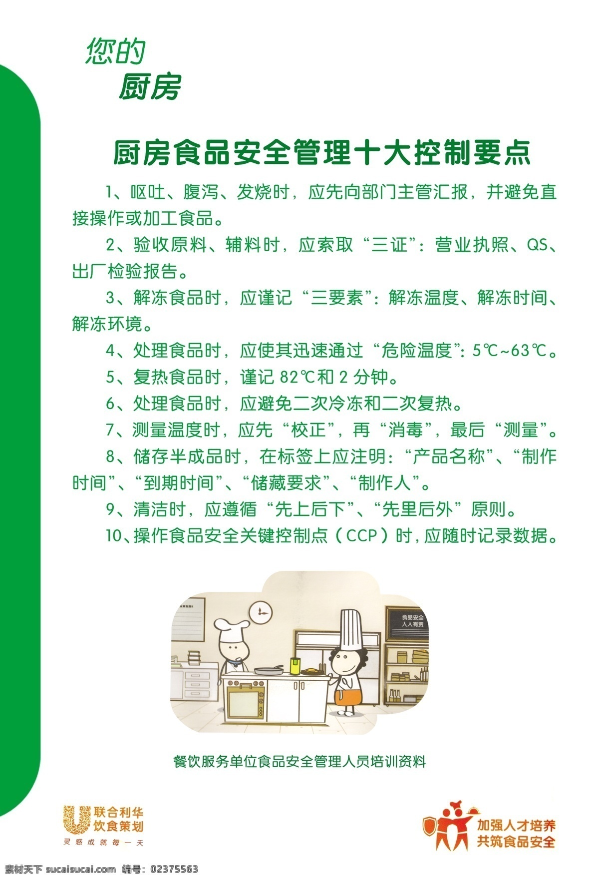 厨房 食品 安全管理 十大 控制 要点 食品安全 食品安全管理 十大控制要点 分层 源文件