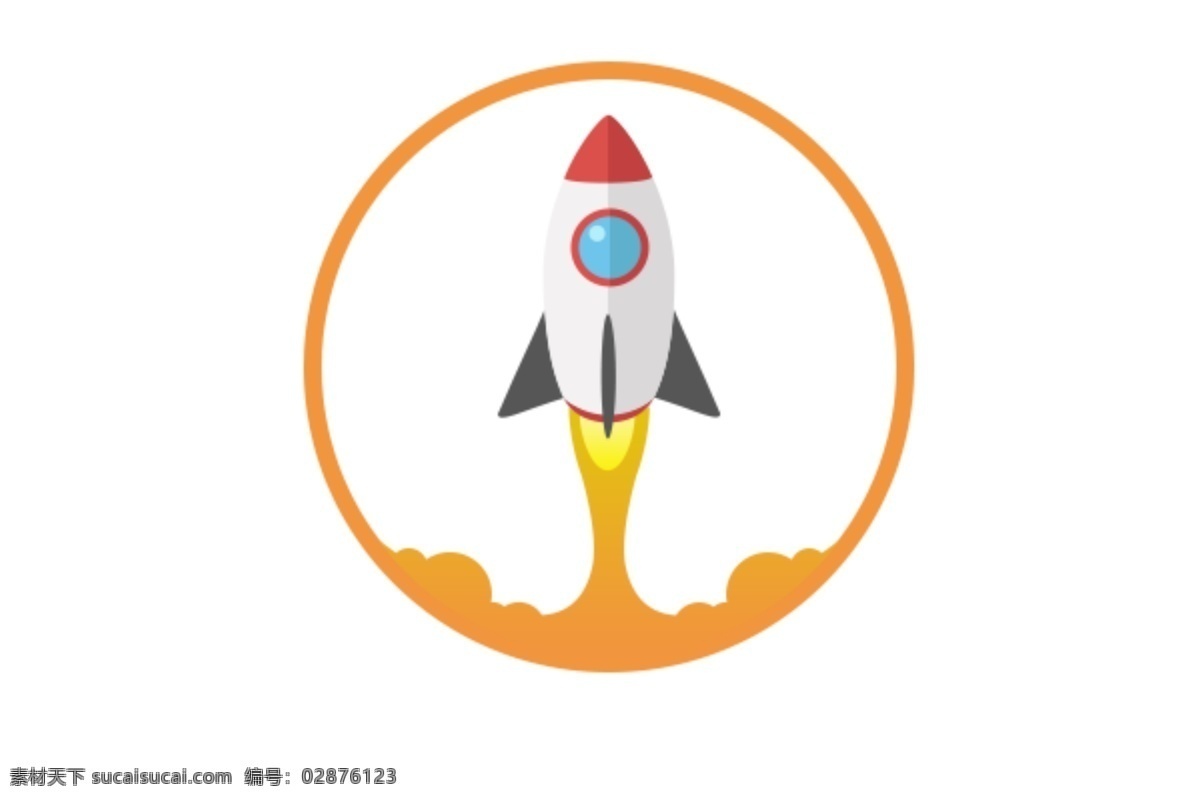 火箭icon 扁平化 火箭 icon 白色