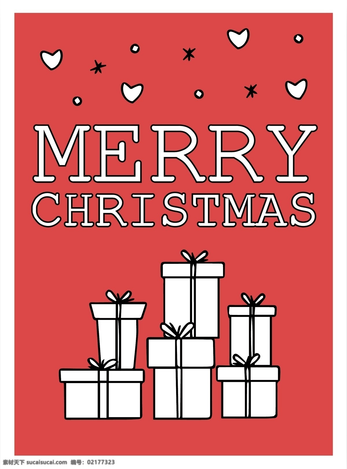 欧式 圣诞节 字体 贺卡 手绘 背景 红色背景 礼物 可爱圣诞元素 圣诞快乐 可爱贺卡 童趣 喜庆 欧式贺卡 彩色贺卡 矢量图