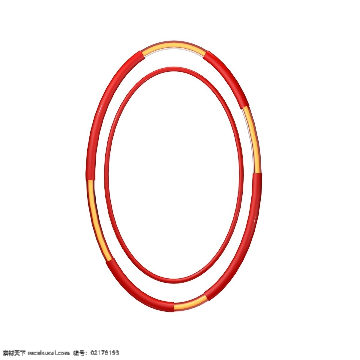 椭圆形 红色 立体 边框 新年边框 红色立体 边框设计 中国风 立体边框 古典 c4d 电商