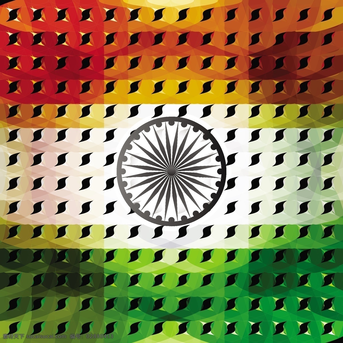 美丽 印度 国旗 现代 背景 抽象 节日 车轮 和平 印度国旗 独立日 国家 自由 一天 政府 波浪 爱国 一月 黑色