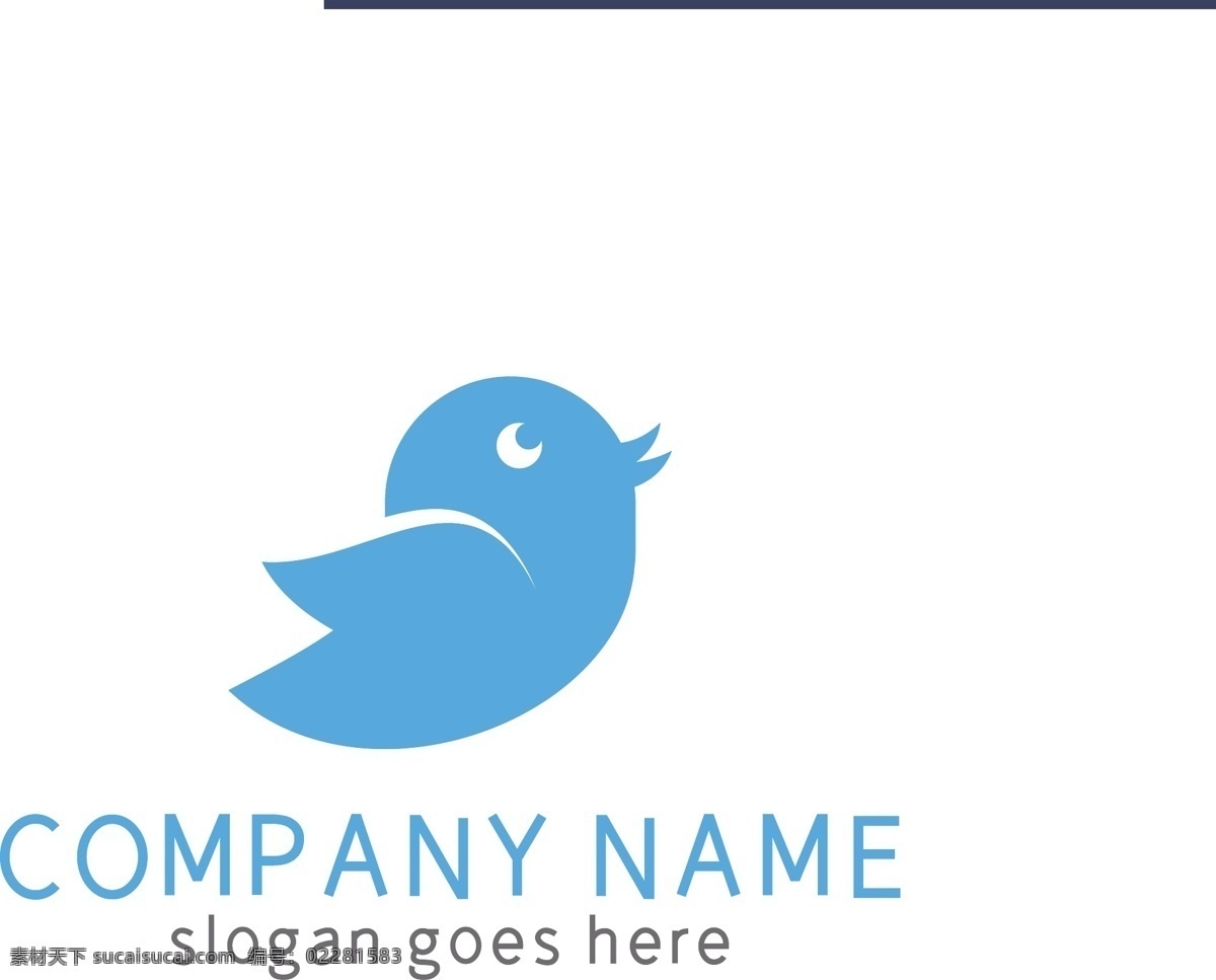 蓝色 可爱 时尚 动物 鸟 logo logo设计 标志 标志设计 动物logo 餐饮logo 鸟logo 可爱鸟 萌 萌宠 图形创意 创意logo