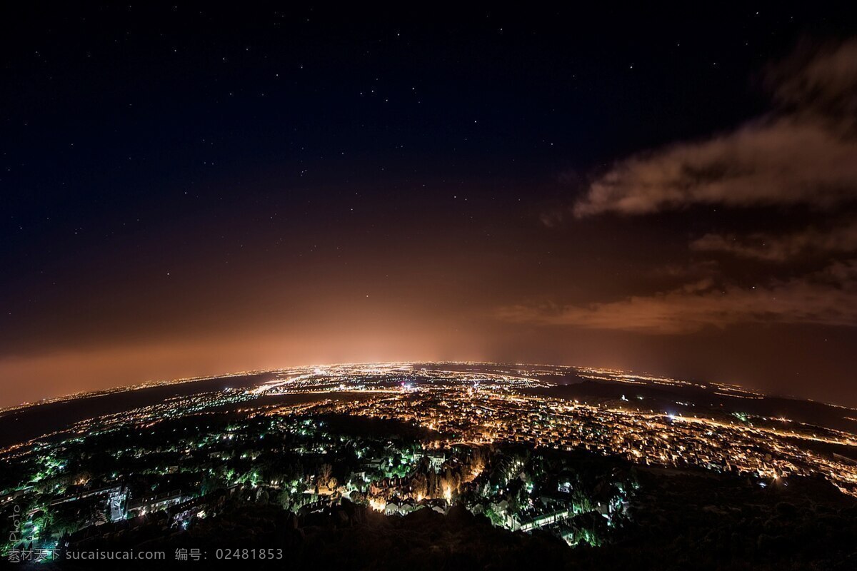 地球发光边缘 地球 城市 夜景 都市 灯光 旅游摄影 国外旅游