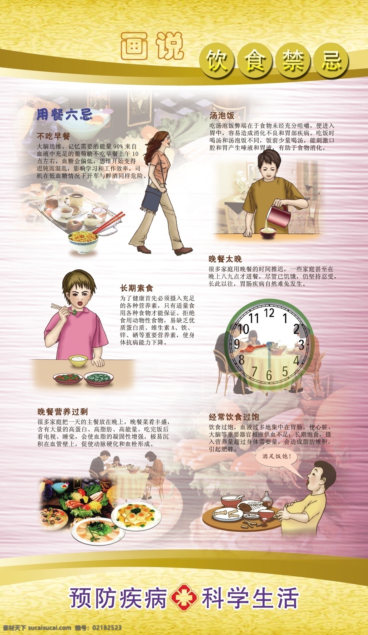 饮食卫生展板 饮食禁忌展板 饮食健康 食堂挂图 校园挂图 健康挂图 儿童挂图 科学营养 预防疾病
