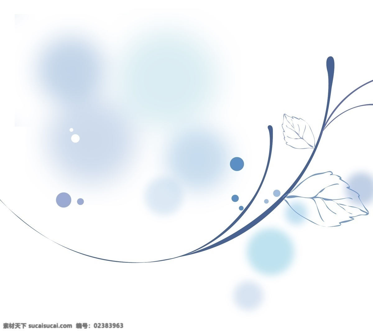 特殊 透明 手绘 蓝色 花朵