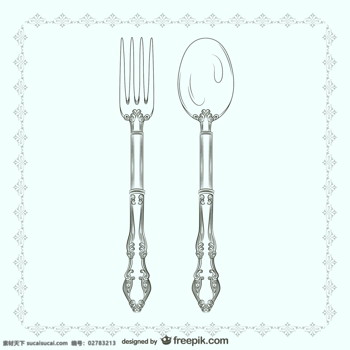 刀叉勺子 餐具 西式餐具 西餐餐具 高档餐具 刀 叉 刀叉 勺子 时尚背景 背景底纹 底纹边框