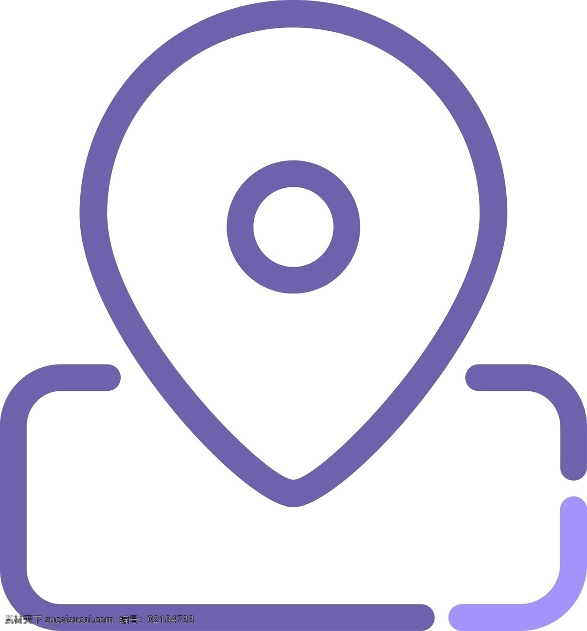 紫色 线性 购物 app 图标 紫色线性 购物app 定位