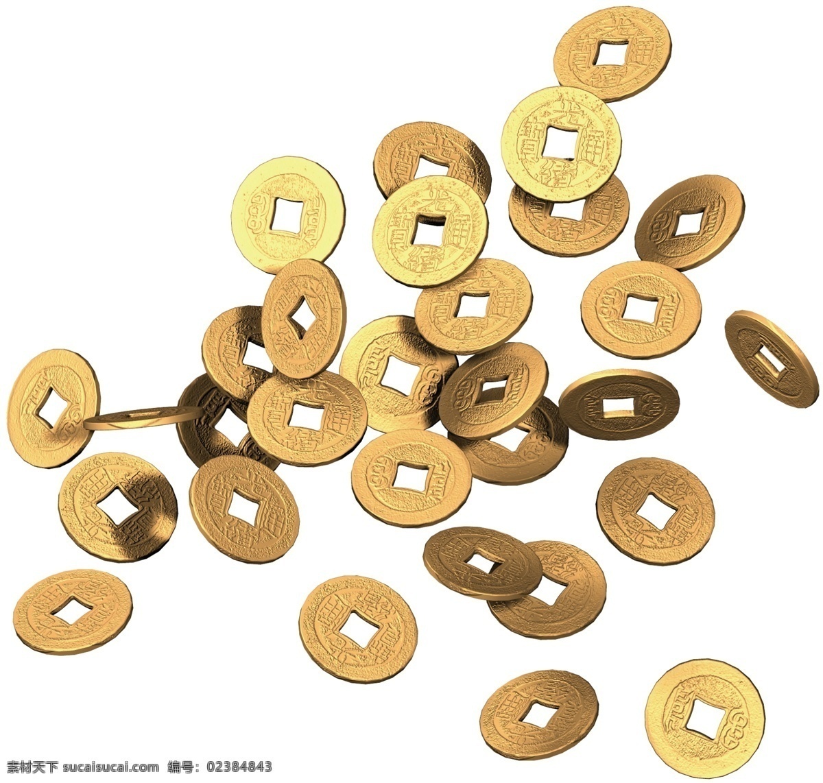 中式古代钱币 古币 金币 黃金钱币 古代金币 分层 源文件