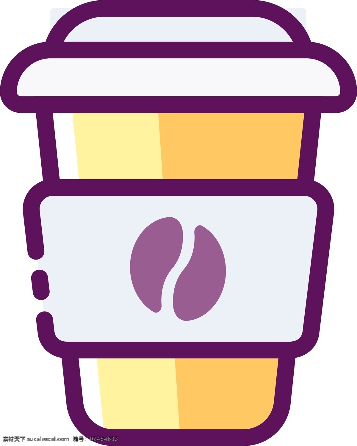 彩色 创意 奶茶 杯子 元素 喝的 饮料 圆柱 圆润 扁平化 矢量图 卡通插画 ui图标