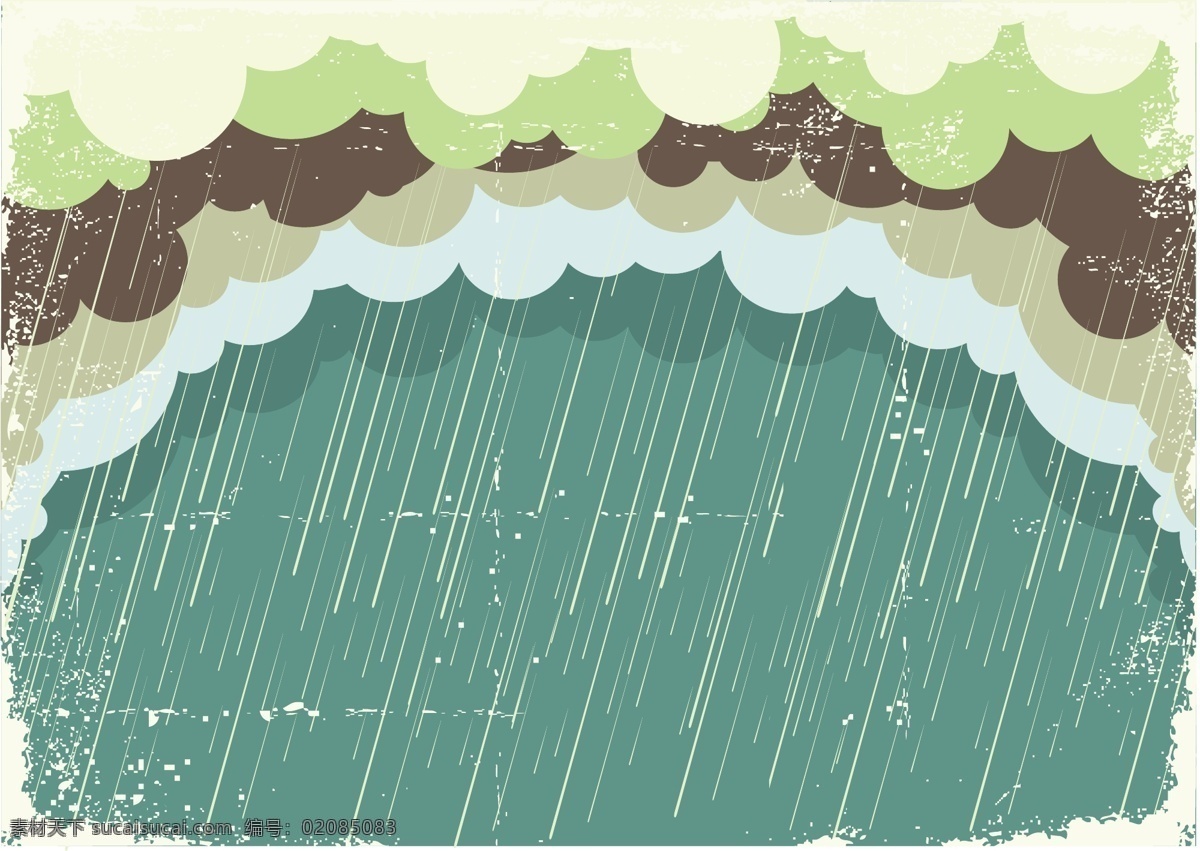雨向量 背景 云 雨 可爱的 怀旧的 春天 棒图 壁纸 白色
