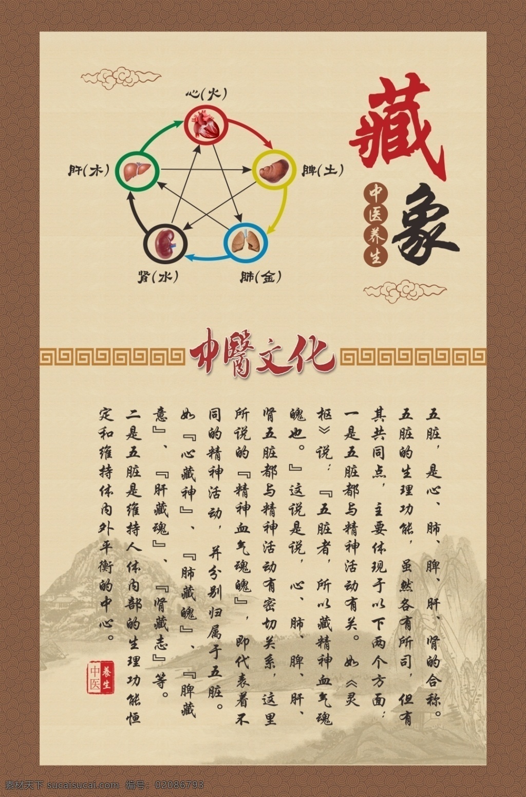 中医 挂图 文化 海报 中医文化 古典背景 仿古背景 中医素材 矢量 中医挂图 中医海报 中医五行 古典花纹背景 中医背景 藏象 中医宣传