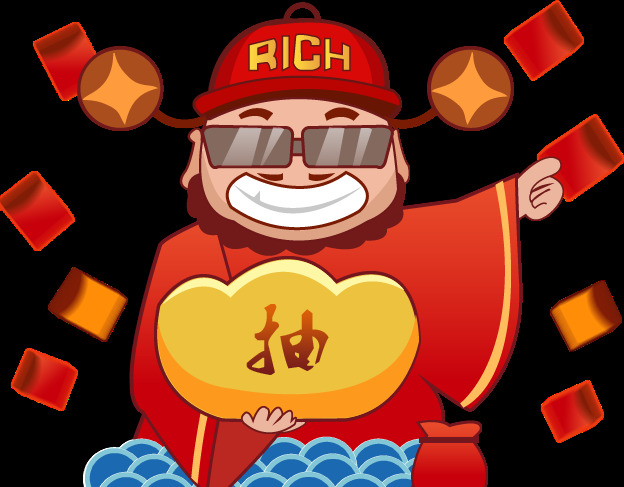 卡通红包素材 红包 红色 简笔画 简约 金色 卡通 喜庆