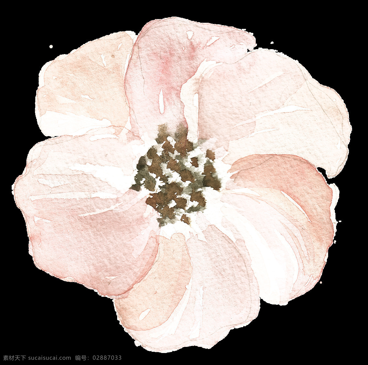 水彩 彩色 鲜花 丝带 免 扣 合集 白色 彩带 插画 粉色 花瓣 花苞 花卉 黄色 卡通 绿色 手账素材 线条