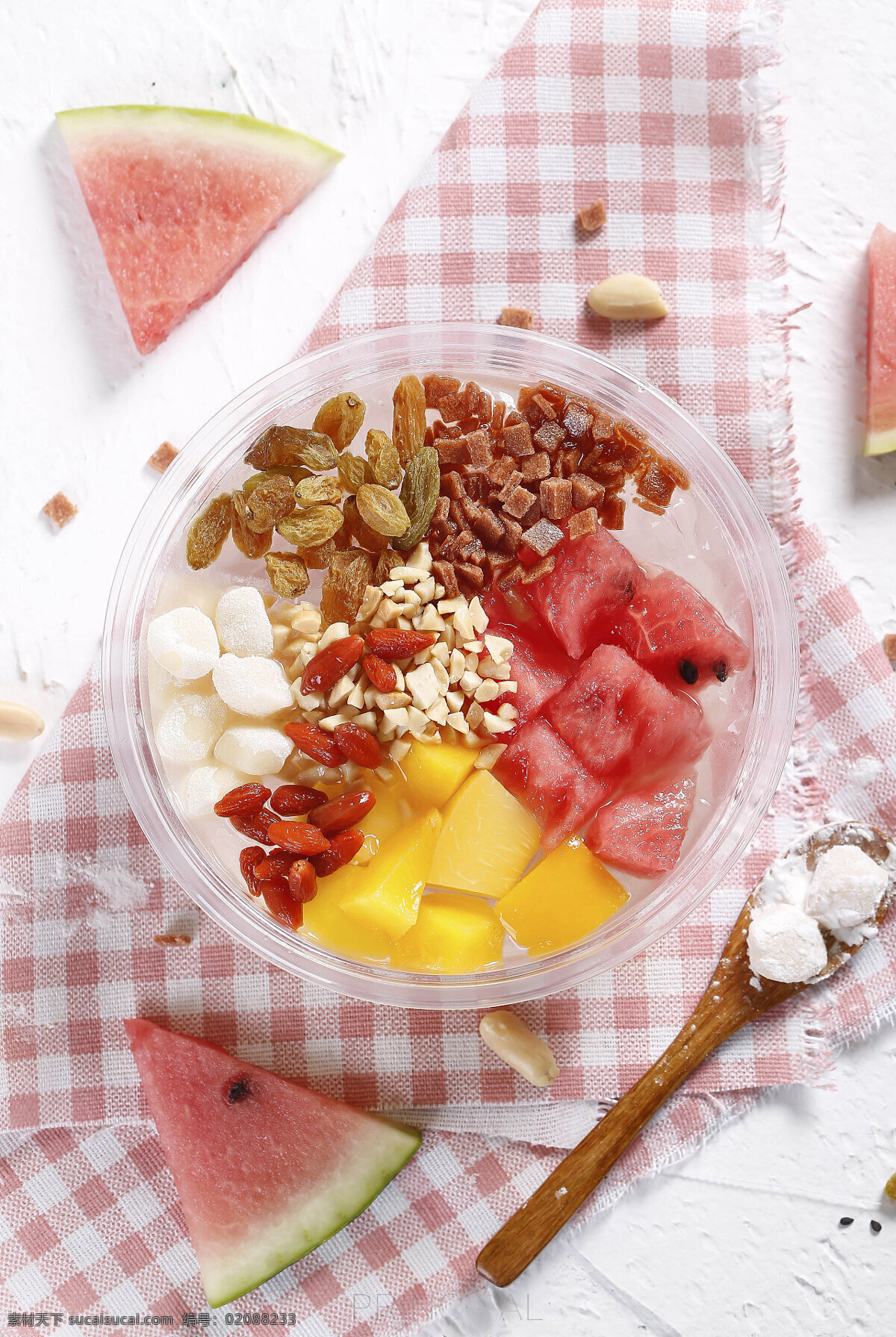 水果冰粉 美味 传统 清凉 解释 芒果 西瓜 冰粉 餐饮美食 传统美食