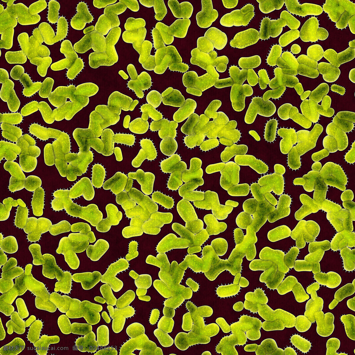 绿色 颗粒状 微生物 显微镜 细菌 病毒 细胞 人生组织 科学 实验 医疗护理 现代科技
