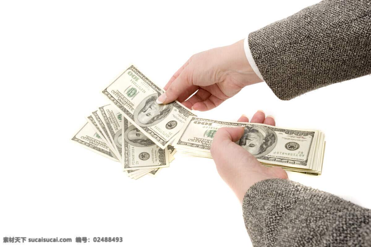 钱 点钞 金融货币 钞票 纸币 美元 财富 数钱 手势 商务金融