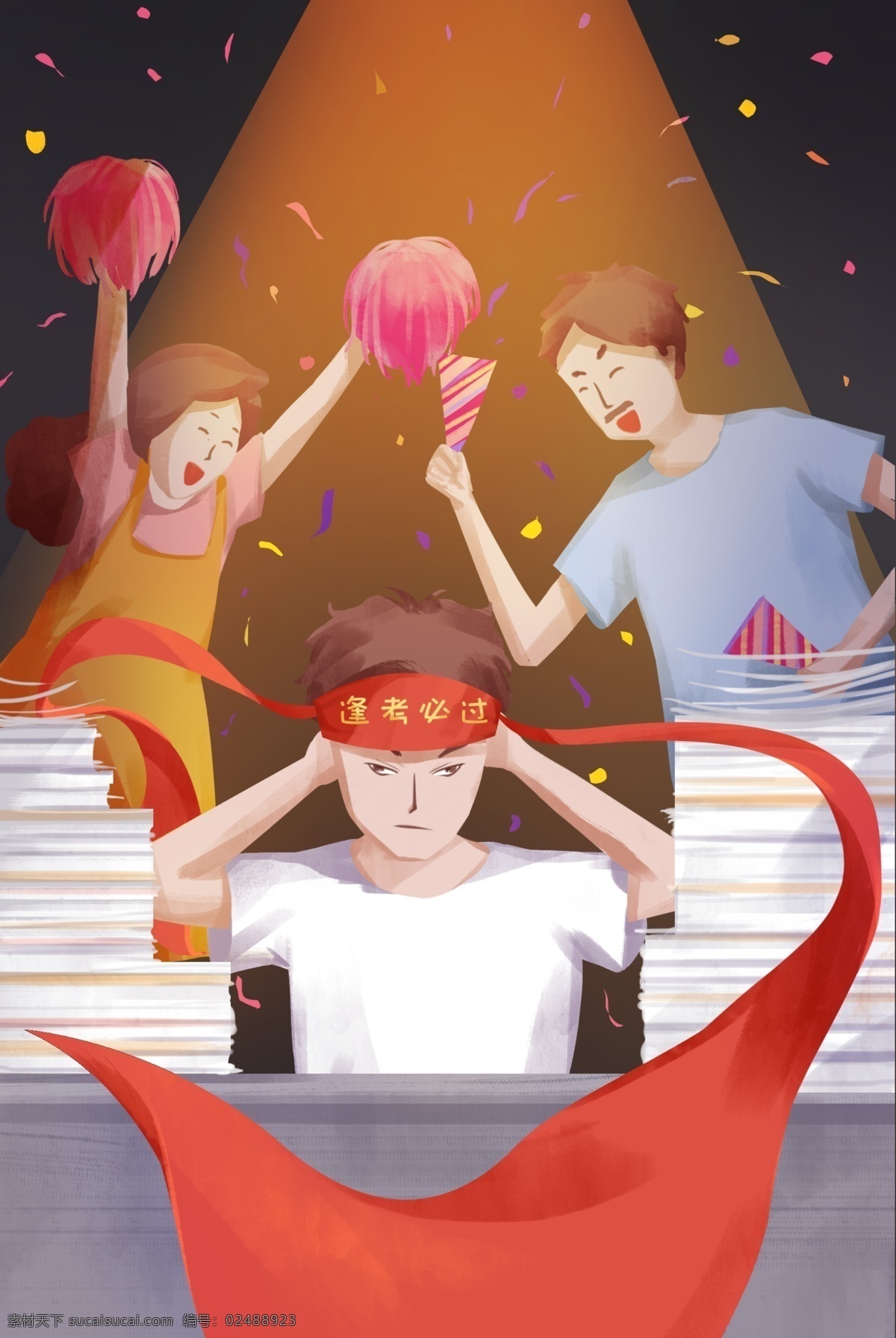 高考 考试 卡通 人物 插画 高考加油海报 高考海报 考试海报 奋斗海报 考研 毕业季 冲刺 会当凌绝顶 高考必胜 加油高考 高考展板 决战高考 高考冲刺 高考标语 高考口号 高考招 高中生 高考插画 插画海报 高考卡通插画 加油插画 高考展架高考 备考 学生 四六级 读书 学习 努力 倒计时 时间 压力 卡通设计