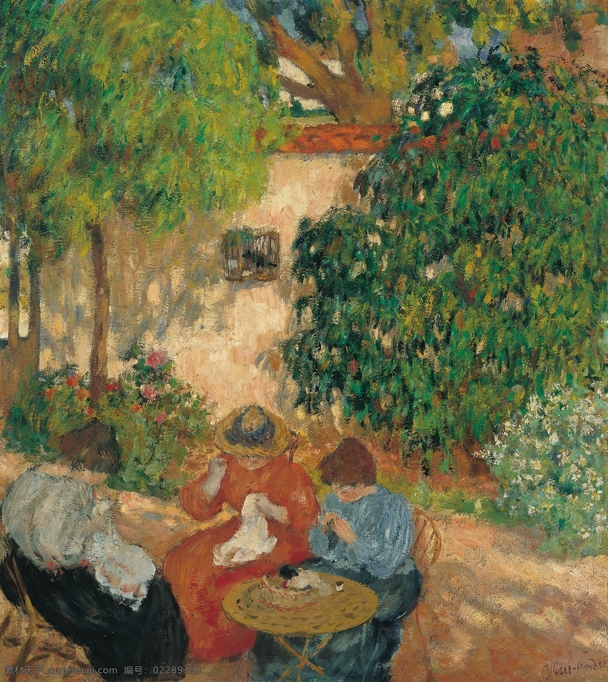 西方 高清 现代 人物 油画 国外 大师 油画作品 sewing women andre albert 装饰素材
