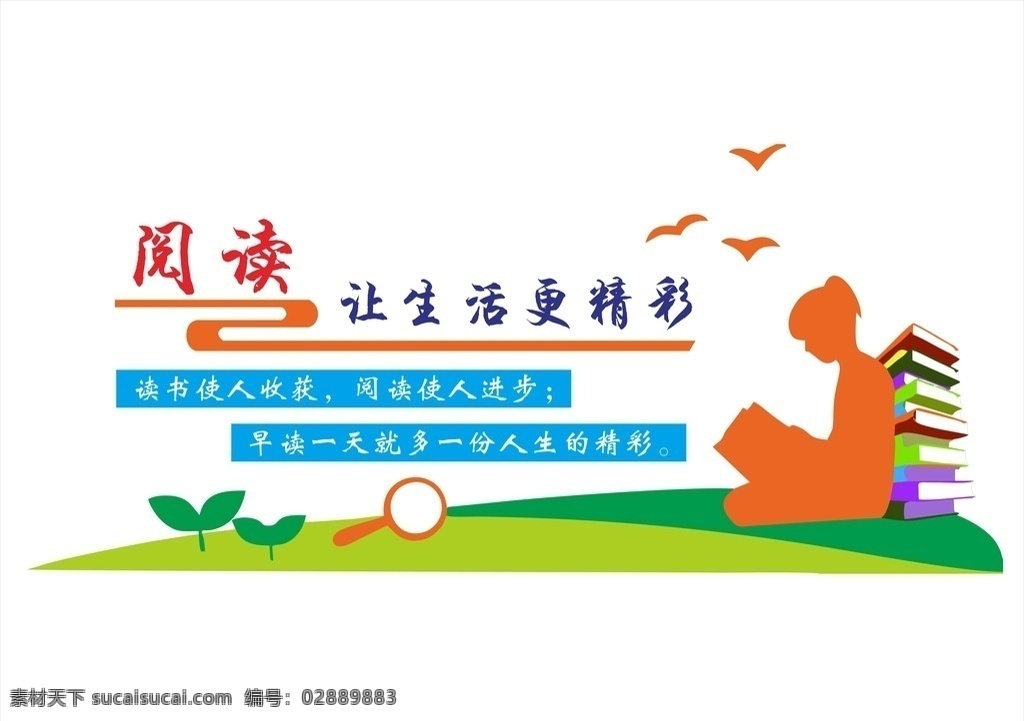 阅读文化墙 读书 阅读 文化墙 校园文化 图书室 文化艺术 绘画书法