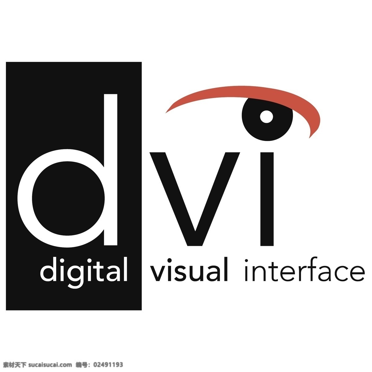 dvi dvi标识 标识为免费 白色