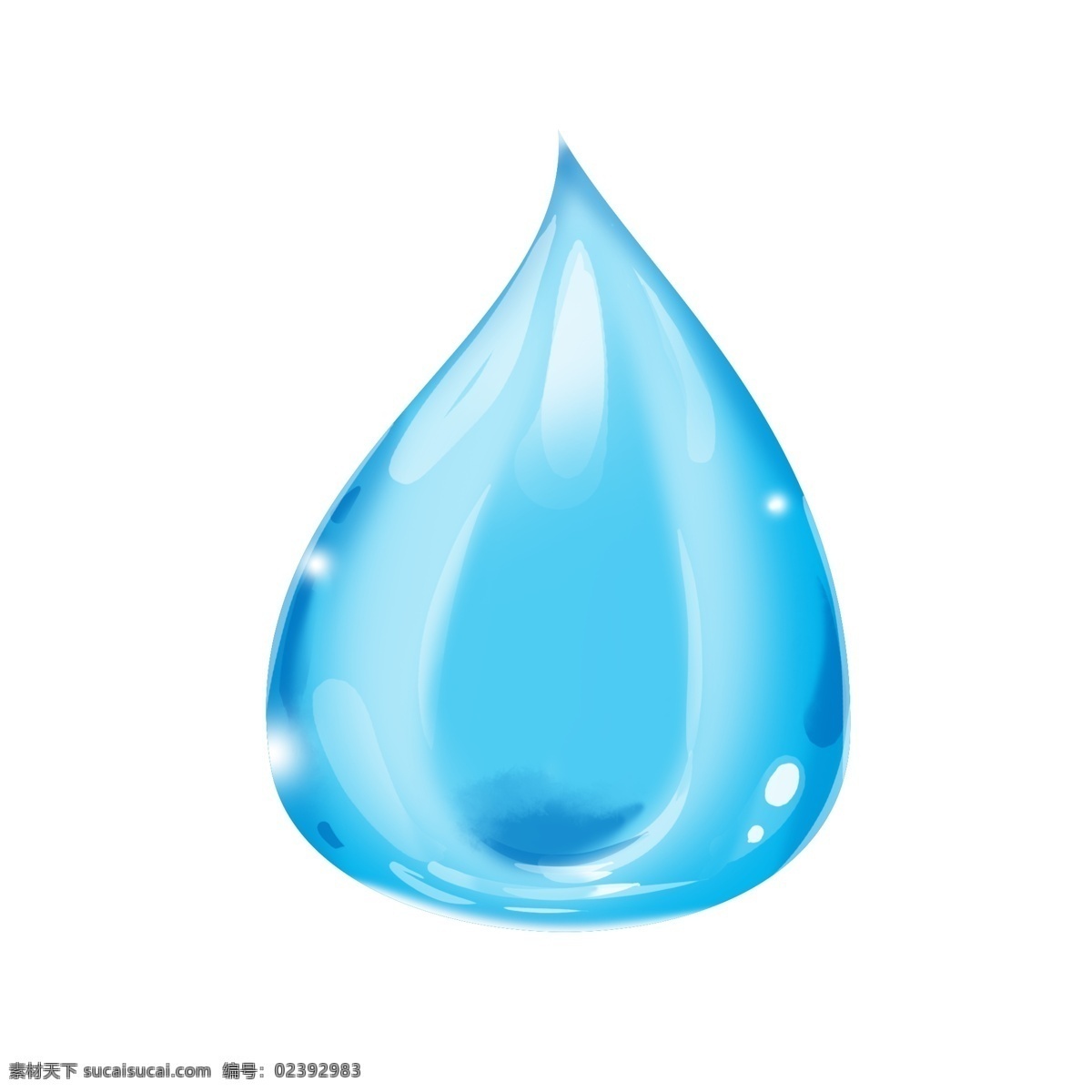 水滴形 蓝色 漂浮 元素 蓝色水滴 透明水滴 渐变水滴 水滴 简约 梦幻 清新