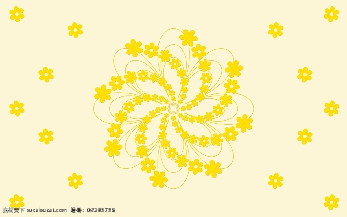 欧式 花朵 背景 墙 欧式花朵 花边花纹 手绘花朵 黄色花朵 背景墙 素材背景 分层