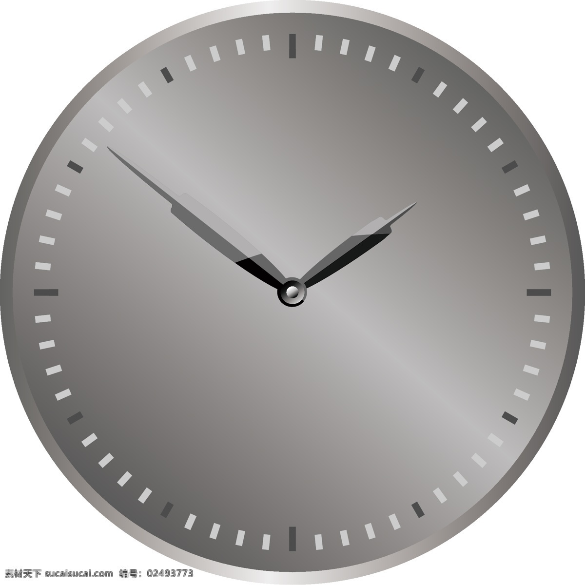 金属 钟表 矢量图 指针 表盘 金属质感 银色钟表