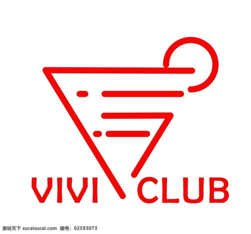 vivi 酒吧 logo 酒 红色 标志 logo设计
